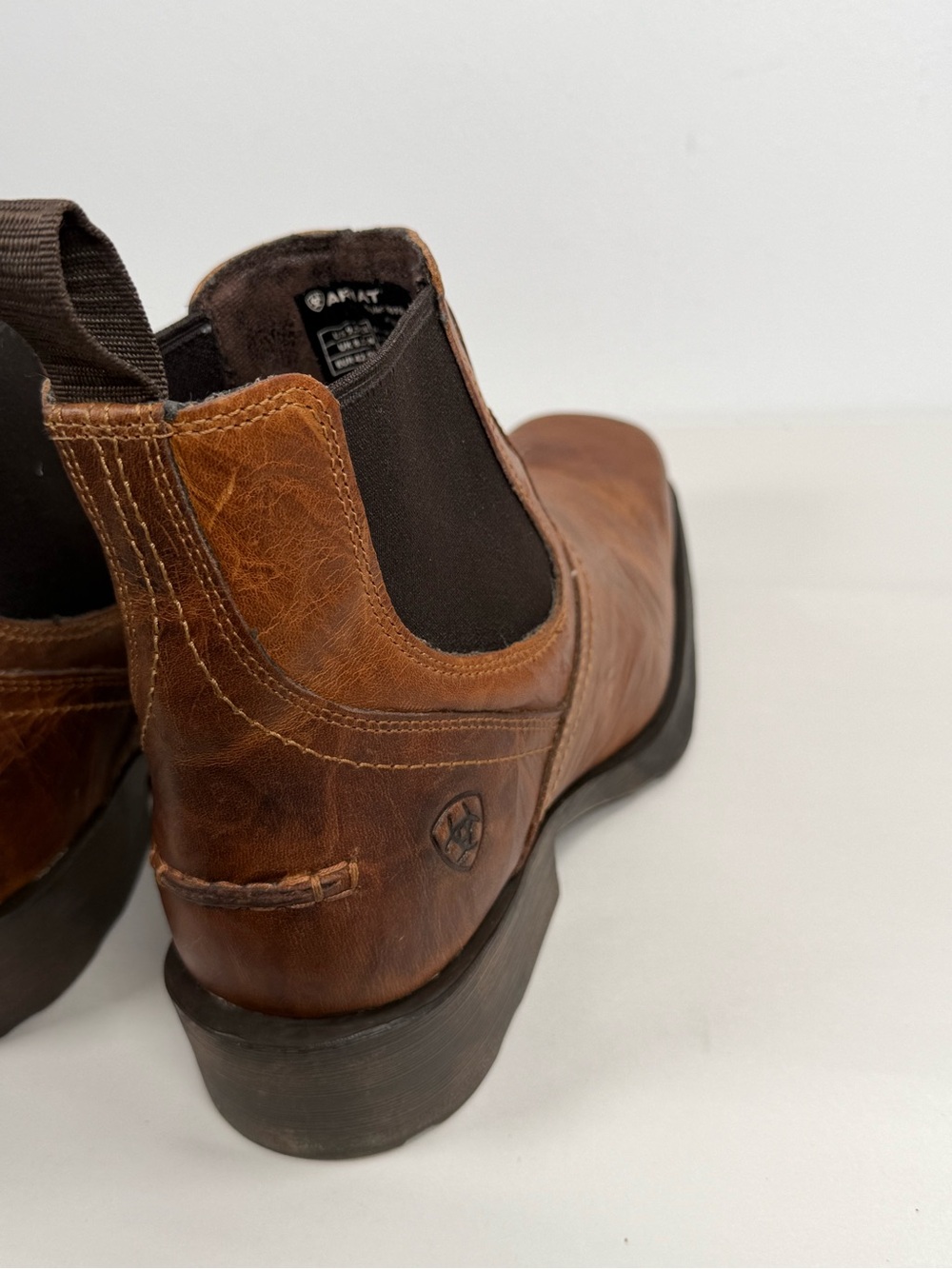 Ariat Midtown Rambler Mens Leather Chelsea Boots Size 9.5 EE Barn Brown 10019868 - Picture 12 of 16